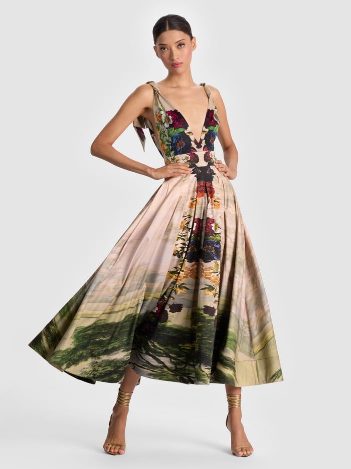 Forbidden Forest Hana Printed Midi Dress